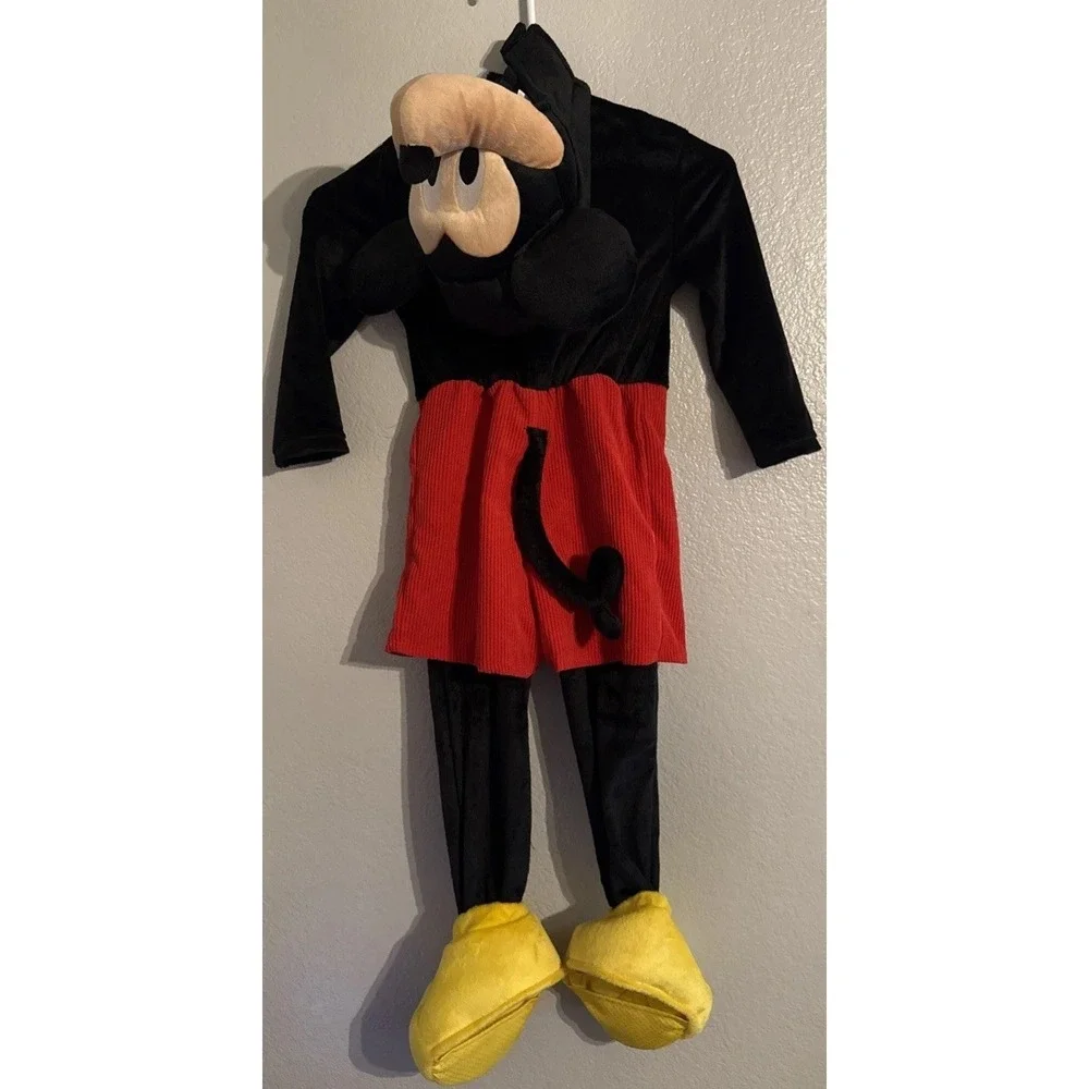 Disney Spirit Halloween Mickey Mouse Costume 2T Plush Jumpsuit